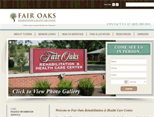 Tablet Screenshot of fairoaksrehabandhealth.com